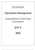 &lpar;JHU&rpar; BU&period;680&period;620 Operations Management Comprehensive Final Exam Assessment Q & A