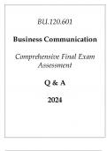 &lpar;JHU&rpar; BU&period;120&period;601 Business Communication Comprehensive Final Exam Assessment Q & A
