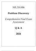 &lpar;JHU&rpar; NR&period;210&period;886 Problem Discovery Comprehensive Final Exam Assessment Q & A 2024&period;