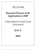 &lpar;JHU&rpar; NR&period;210&period;608 Research Process & Its Application to EBP Comprehensive Final Exam Assessment Q & A