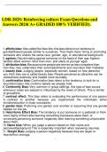 LDR-202S Reinforcing culture Exam Questions and Answers 2024&lpar; A&plus; GRADED 100- VERIFIED&rpar;&period;