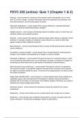 PSYC 255 &lpar;online&rpar;- Quiz 1 &lpar;Chapter 1 & 2&rpar; Questions and answers