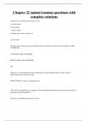 Chapter 32 &lpar;spinal trauma&rpar; questions with complete solutions