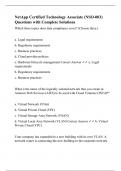 NetApp Certified Technology Associate &lpar;NSO-003&rpar; Questions with Complete Solutions