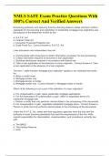 NMLS SAFE Exam Practice Questions With 100&percnt; Correct And Verified Answers