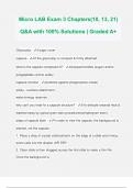Micro LAB Exam 3 Chapters&lpar;10&comma; 13&comma; 21&rpar; Q&A with 100&percnt; Solutions &vert; Graded A&plus;
