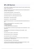 MTL 200 Ryerson Questions and answers&period;