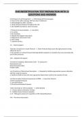 EMD RECERTIFICATION TEST PREPARATION WITH 22 QUESTIONS AND ANSWERS