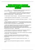 NCMA CPCM Quiz - Contract Management Body of Knowledge &lpar;CMBOK&rpar;