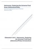 Astronomy&colon; Exploring the Universe Final Exam &lpar;Edmentum&sol;Plato&rpar; well answered to pass
