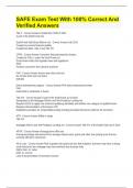 SAFE Exam Test With 100&percnt; Correct And Verified Answers