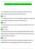NY Esthetics Written Exam Questions and Answers Latest &lpar;2024 &sol; 2025&rpar; &lpar;Verified Answers&rpar;