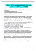 Evolve HESI Peds Practice Questions And Correct Answers 2024