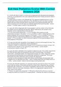 Exit Hesi Pediatrics Evolve With Correct  Answers 2024