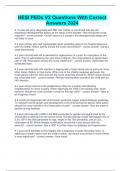 HESI PEDs V2 Questions With Correct  Answers 2024
