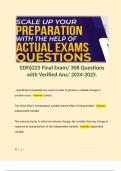 EDF6225 Final Exam&sol; 308 Questions with Verified Ans&sol; 2024-2025&period; 