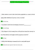 PLTW CEA Exam Practice Questions and Answers Latest &lpar;2024 &sol; 2025&rpar; &lpar;Verified Answers&rpar;