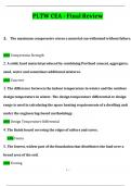 PLTW CEA Exams BUNDLED PLTW CEA Civil Engineering and Architecture Final Exam Review  PLTW CEA Final Exam  PLTW CEA - Final Review Questions and Answers Latest &lpar;2024 &sol; 2025&rpar; &lpar;Verified Answers&rpar;