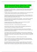 NFHS Baseball Exam 2024 Part 1 With 100&percnt; Correct And Verified Answers