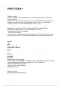 HPDP EXAM 1 questions and answers rated A&plus; by experts 2024&sol;2025