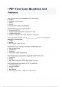 HPDP Final Exam Questions And Answers  rated A&plus; by experts 2024&sol;2025