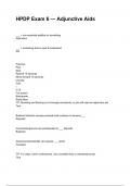 HPDP Exam 6 &mdash; Adjunctive Aids questions and answers rated A&plus; by experts 2024&sol;2025