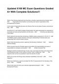 Updated X100 MC Exam Questions Graded A&plus; With Complete Solutions&excl;&excl;&excl;