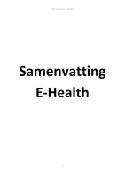 Samenvatting E-Mental Health