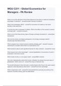 WGU C211 - Global Economics for Managers - PA Review all Questions & answers solved accurately with Complete Solution Graded A&plus; latest version