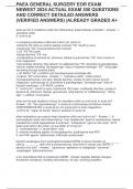 PAEA GENERAL SURGERY EOR EXAM  NEWEST 2024 ACTUAL EXAM 300 QUESTIONS  AND CORRECT DETAILED ANSWERS  &lpar;VERIFIED ANSWERS&rpar; &vert;ALREADY GRADED A&plus;