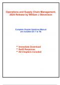 Solutions for Operations and Supply Chain Management&comma; 2024 Release Stevenson &lpar;All Chapters included&rpar;