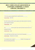 BECC MOD 4 Exam &vert; Questions & Answers &lpar;Verified&rpar; &vert; Latest Update &vert; Graded A