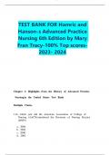 TEST BANK FOR Hamric and Hanson-s Advanced Practice Nursing 6th Edition by Mary Fran Tracy-100&percnt; Top scores- 