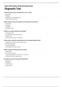 Serve safe Practice Tests and Answer Keys Diagnostic Test &lpar;Updated 2024&rpar;A&plus; Rated Verified