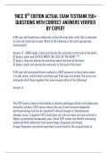 TNCC 9TH EDITION ACTUAL EXAM TESTBANK 150&plus;  QUESTIONS WITH CORRECT ANSWERS VERIFIED  BY EXPERT