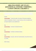 Arkansas Body Art Exam &vert; Questions & Answers &lpar;Verified&rpar; &vert; Latest Update &vert; Graded A&plus;