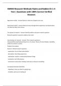 SW650 Research Methods Rubin and Babbie Ch 1-4 Test &vert; Questions with 100&percnt; Correct Verified Answers