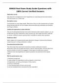 SW650 Final Exam Study Guide Questions with 100&percnt; Correct Verified Answers