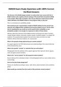 SW650 Exam Study Questions with 100&percnt; Correct Verified Answers