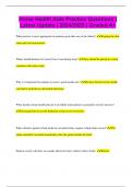Home Health Aide Practice Questions &vert; Latest Update &vert; 2024&sol;2025 &vert; Graded A&plus;