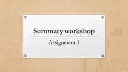 summary-workshop-assignment-1-p1-p2
