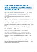 FINAL EXAM&colon; Human Anatomy & Medical Terminology Questions and Answers Graded A
