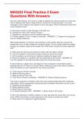 NSG222 Final Practice 2 Exam Questions With Answers