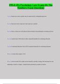 PPLE &lpar;PA Psychology Law Exam&rpar; By The  Numbers Exam Questions