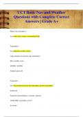 UCT Basic Nav and Weather Questions with Complete Correct  Answers &vert; Grade A&plus;
