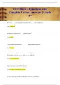 UCT Block 4 Questions with  Complete Correct Answers &vert; Grade  A&plus;