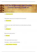 UCT Net D Questions with Complete  Correct Answers &vert; Grade A&plus;