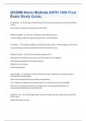 UCONN Kevin McBride ANTH 1006 Final Exam Study Guide  &lpar;Questions & Answers&rpar; Rated 100&percnt; Correct&excl;&excl;