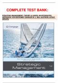 COMPLETE TEST BANK&colon; STRATEGIC MANAGEMENT&colon; THEORY & CASES&colon; AN INTEGRATED APPROACH 14TH EDITIONBY CHARLES W&period; L&period; HILL &lpar;AUTHOR&rpar; LATEST UPDATE&period;