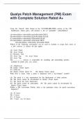 Qualys Patch Management &lpar;PM&rpar; Exam with Complete Solution Rated A&plus;